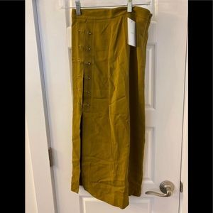 A.L.C olive green long skirt NEW with tags size 0
